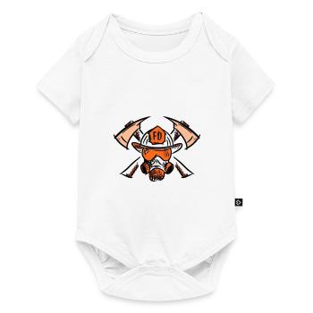 Pompier nouveau logo FD - Body à manches courtes Premium Bébé - blanc - Devant