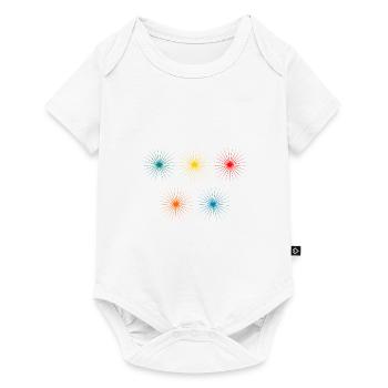 ETOILE. STAR. ETOILES. FÊTE. ANNIVERSAIRE. NOËL. - Body à manches courtes Premium Bébé - blanc - Devant