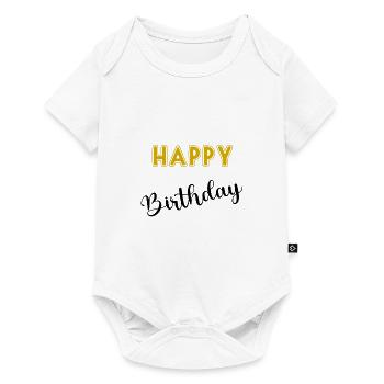 ALLES GUTE ZUM GEBURTSTAG, ALLES GUTE ZUM GEBURTSTAG, GEBURTSTAG, GEBURTSTAG - Baby Premium Kurzarmbody - Weiß - Vorne