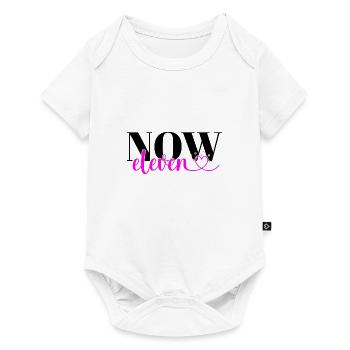 Elfter Geburtstag 11 Mädchen Eleven Herz Elf Jahre - Baby Premium Kurzarmbody - Weiß - Vorne