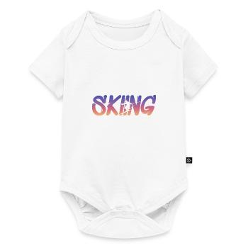 skiing ski ski fahren - Baby Premium Kurzarmbody - Weiß - Vorne