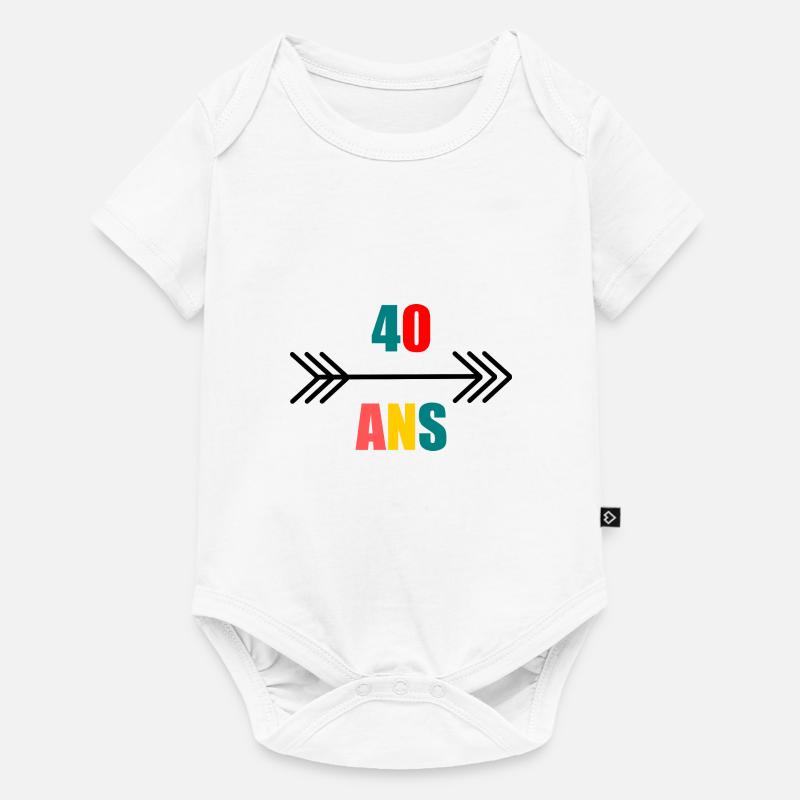 40 ANS. 40e ANNIVERSAIRE. ANNIVERSAIRE 40 ANS. 40 - Body à manches courtes Premium Bébé - blanc