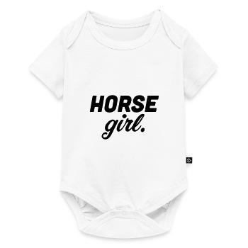 horse girl horse woman - Body à manches courtes Premium Bébé - blanc - Devant