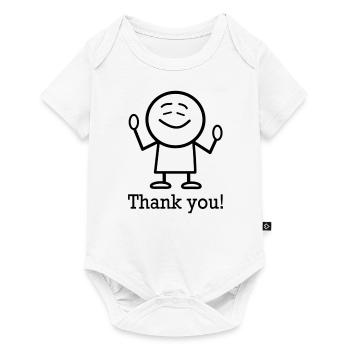 thank you ! - Baby Premium short-sleeve bodysuit - white - Front
