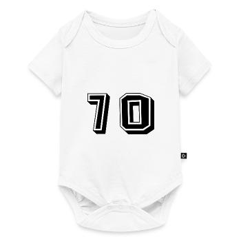70 ANS. 70e ANNIVERSAIRE. ANNIVERSAIRE 70 ANS. 70 - Body à manches courtes Premium Bébé - blanc - Devant
