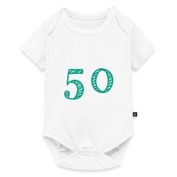 50 ANS. 50e ANNIVERSAIRE. ANNIVERSAIRE 50 ANS. 50 - Body à manches courtes Premium Bébé - blanc - Devant