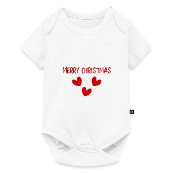 NOËL. JOYEUX NOËL. MERRY CHRISTMAS. NOUVEL AN - Body à manches courtes Premium Bébé - blanc - Devant