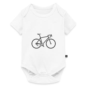 Black road bike - Baby Premium short-sleeve bodysuit - white - Front