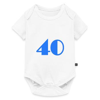40 YEARS. 40th ANNIVERSARY. BIRTHDAY 40 YEARS. 40 - Baby Premium short-sleeve bodysuit - white - Front