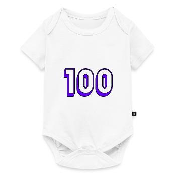 100 YEARS. 100th ANNIVERSARY. BIRTHDAY 100 YEARS. - Baby Premium short-sleeve bodysuit - white - Front