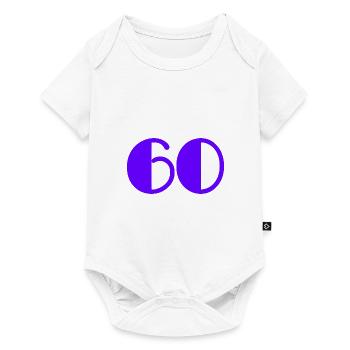 60 ANS. 60e ANNIVERSAIRE. ANNIVERSAIRE 60 ANS. 60 - Body à manches courtes Premium Bébé - blanc - Devant