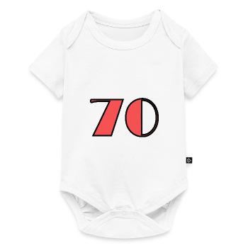 70. 70 YEARS. 70TH ANNIVERSARY. BIRTHDAY 70 YEARS. - Baby Premium short-sleeve bodysuit - white - Front