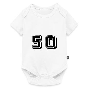 50 ANS. 50e ANNIVERSAIRE. ANNIVERSAIRE 50 ANS. 50 - Body à manches courtes Premium Bébé - blanc - Devant