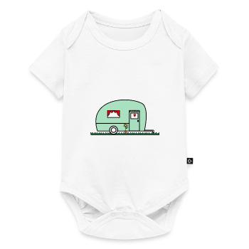 CARAVANE. CAMPING. RETRAITE. VACANCES. VOYAGE - Body à manches courtes Premium Bébé - blanc - Devant
