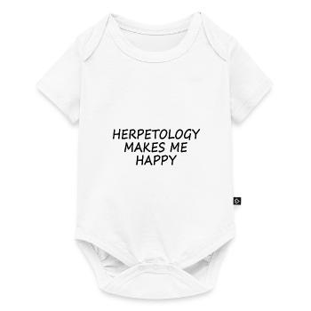 Herpetology Makes Me Happy - Baby Premium short-sleeve bodysuit - white - Front