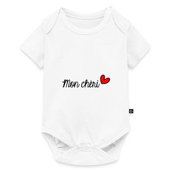 MON CHERI. CHERI. LOVE. JUST MARRIED. JE T'AIME - Body à manches courtes Premium Bébé - blanc - Devant