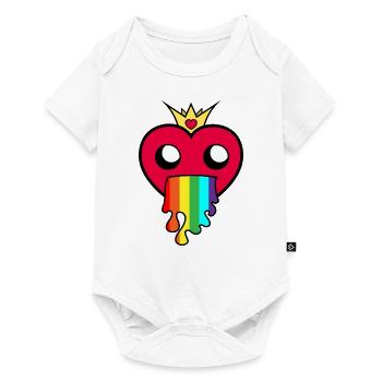 Rainbow heart! Gift idea! - Baby Premium short-sleeve bodysuit - white - Front