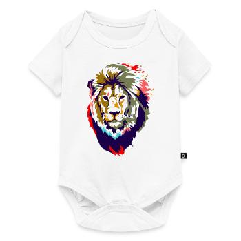Lion Colorful Graffiti Design Urban Style Gift - Baby Premium short-sleeve bodysuit - white - Front