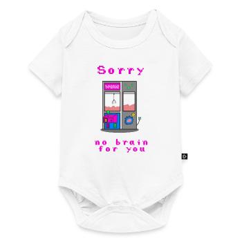 Fun fair automaton brain gripper claw machine - Baby Premium short-sleeve bodysuit - white - Front