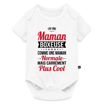 J'ai une maman boxeuse plus cool - Body à manches courtes Premium Bébé - blanc - Devant