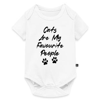 Homme Chat - Body à manches courtes Premium Bébé - blanc - Devant
