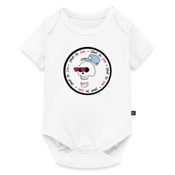 crâne dans l'amour - halloweem - crâne - Body à manches courtes Premium Bébé - blanc - Devant