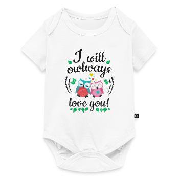 i will owlways love you owls - Baby Premium short-sleeve bodysuit - white - Front