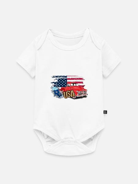 USA - Baby Premium Kurzarmbody - Weiß