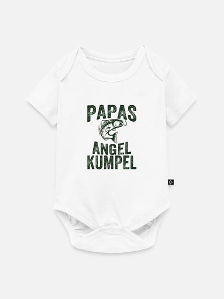 Papas Angel Kumpel Angeln Angler lustig Geschenk - Baby Premium Kurzarmbody - Weiß