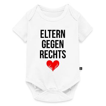 ELTERN GEGEN RECHTS - Baby Premium Kurzarmbody - Weiß - Vorne