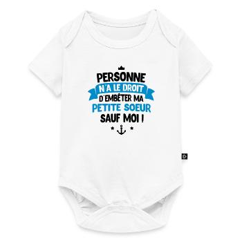 grand frere petite soeur2 - Body à manches courtes Premium Bébé - blanc - Devant