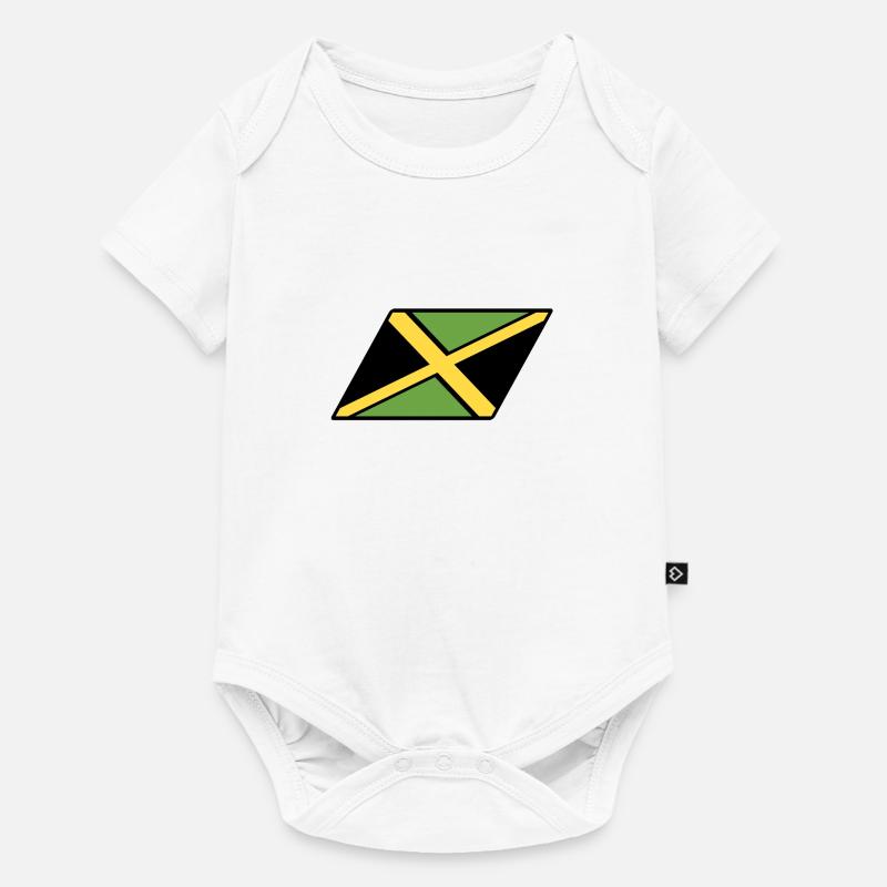 Drapeau pays Jamaïque design - Body à manches courtes Premium Bébé - blanc