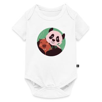 Capybara & Panda Friends - Baby Premium short-sleeve bodysuit - white - Front