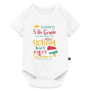 Tschüss 5. Klasse - Hallo neue Herausforderungen! - Baby Premium Kurzarmbody - Weiß - Vorne
