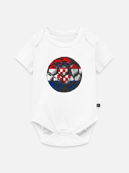 Kroatien Flagge Adria Zagreb Kroatische Fahne - Baby Premium kortärmad bodysuit - vit