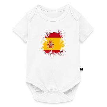Spain Flag Vintage Spanish Flag Distressed Look - Baby Premium short-sleeve bodysuit - white - Front