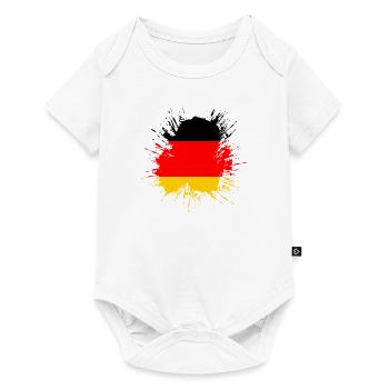 Drapeau Allemagne Drapeau allemand utilisé look home - Body à manches courtes Premium Bébé - blanc - Devant