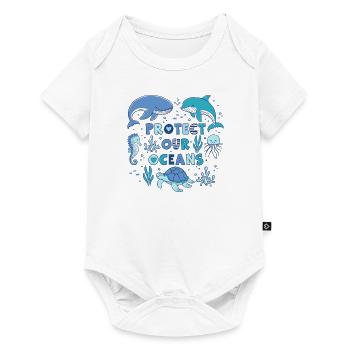 Protect Our Oceans Schutz der Meerestiere Kinder - Baby Premium Kurzarmbody - Weiß - Vorne