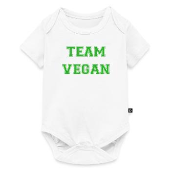 Team Vegan - Baby Premium Kurzarmbody - Weiß - Vorne