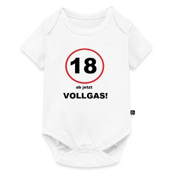 Spruch 18 - Baby Premium Kurzarmbody - Weiß - Vorne