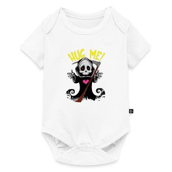 Sensenmann with heart Gothic Death Heavy Metal Pink - Baby Premium short-sleeve bodysuit - white - Front