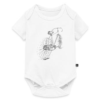 montagne vélo vélo VTT cycliste vélo - Body à manches courtes Premium Bébé - blanc - Devant