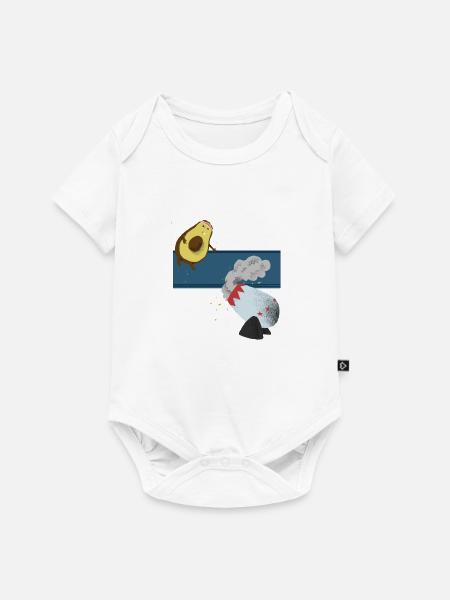 Avocado Kanone Geschenk - Baby Premium Kurzarmbody - Weiß