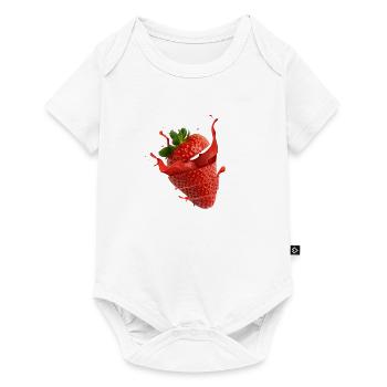 Strawberry with splash - Baby Premium short-sleeve bodysuit - white - Front
