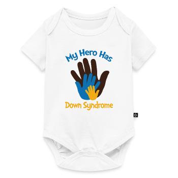 My Hero Has Down Syndrome - Baby Premium short-sleeve bodysuit - white - Front