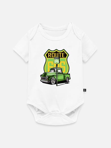 Route 666 - Baby Premium Kurzarmbody - Weiß