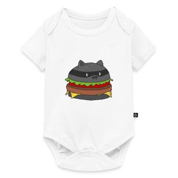 Super héros burger - Body à manches courtes Premium Bébé - blanc - Devant