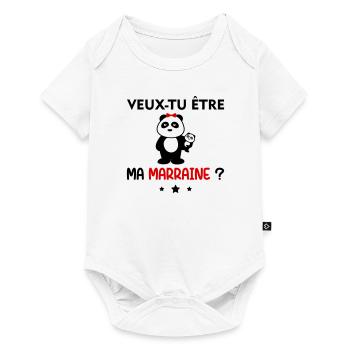 Veux-tu être ma marraine ? Annonce grossesse - Body à manches courtes Premium Bébé - blanc - Devant