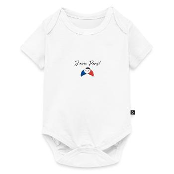 Croissant J'aime Paris Geschenkidee süß niedlich - Baby Premium Kurzarmbody - Weiß - Vorne