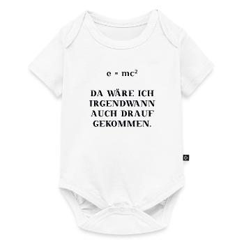 e = mc² lustig witzig Mathe Physik Geschenkidee - Baby Premium Kurzarmbody - Weiß - Vorne